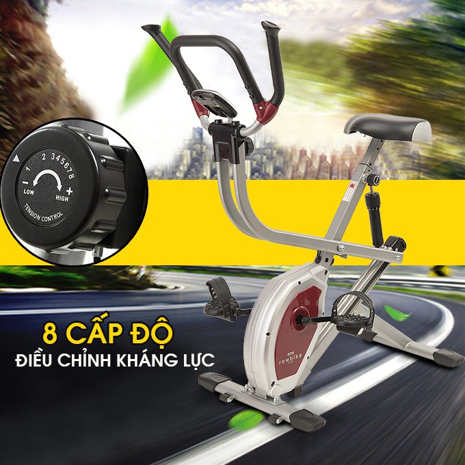 Xe đạp tập thể dục OTO ROW BIKE RB-1000 (màu bạc)